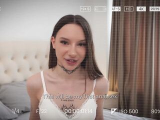 1st Anal Preparation for Luna Evans - Fingers, Glass Sex tool & Large Toy Stretching
