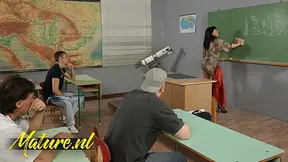 Seductive Teacher Tempts Students Into Steamy Classroom Sex Sessions