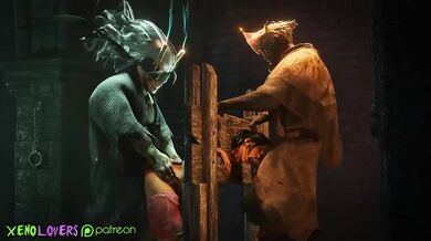 Jane and the Oni Wraith take a juicy threesome cumshot