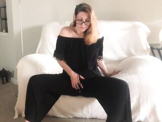 mother I'd like to fuck Makes a Clip for Man Neighbour - MESSY TALK - LOVE BUTTON MASTURBATION - Glasses Ebony Strap
