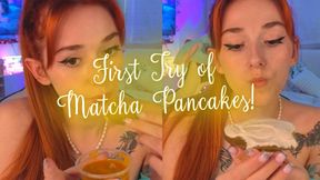 First Try of Matcha Pancakes!