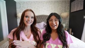 Big tit college sorority sluts tag team their advisor - Cami Strella x Chloe Foxxe x Lev Lieben