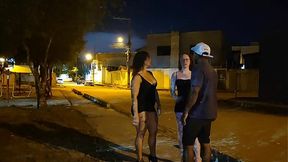 I found two hot girls on the street wearing short dresses with anal plugs in their asses and I invited them over to my house