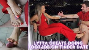 Lytta cheats doing a Sexy Cafe Footjob On Tinder date - FOOTJOB - CBT - SOLEJOB - TOEJOB - SMELLY FEET - FOOT WORSHIP - SWEATY FEET - HIGH HEELS - re