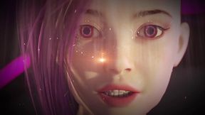 Busty babe moans hard in cyberpunk world
