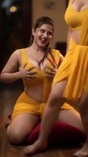 Saree shows off her huge tits