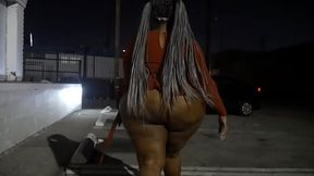 black submissive bbw in alley