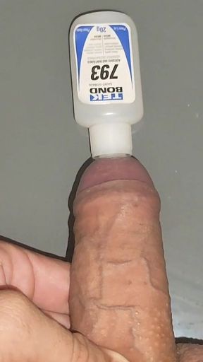 Tube of Strong Glue Going Through Stepdaddy's Hole.
