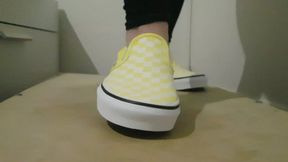 Cock Crush Cum VANS Checkered Slip-on