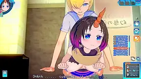 Elma Pleasured by Stranger in Steamy Public Bath – Dragon Maid Hentai