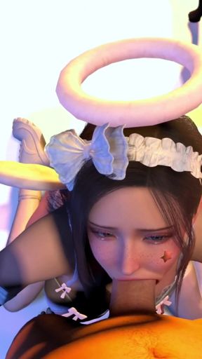 Photo Session with Happy Ending - Asian Model in Sexy Angel Cosplay - 3D VR Hentai Animation by VirtualHeaven   Clip 1