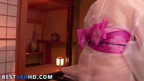 Yui Nishikawa's messy creampie and blowjob in an uncensored JAV scene