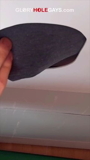 Nervous Straight Guy at the Gloryhole - His First Time Ends in a Huge Cumshot
