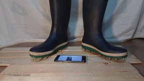 Cleated welly mobile destruction service