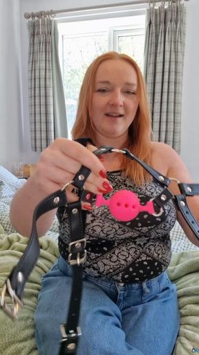 New Harness Gag and Nose Hook Try On