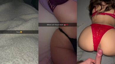 German Girl fucks boyfriends brother on Snapchat
