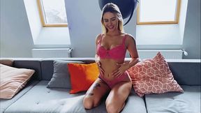 Cumming at Natural Pretty Babe on pussy Blonde On POV