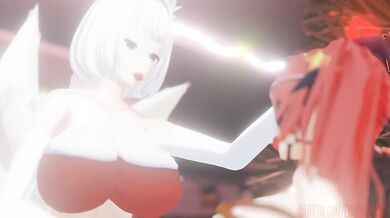 Kaga & Honolulu's Secret Christmas Gift! (Giantess Vore)