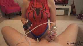 Mistress Teasing with Masturbator, Fake Pussy. Tease and Denial