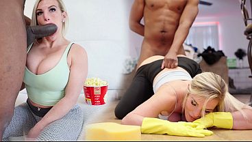 Stepmom gets her BBC stepson's massive cock all day long!