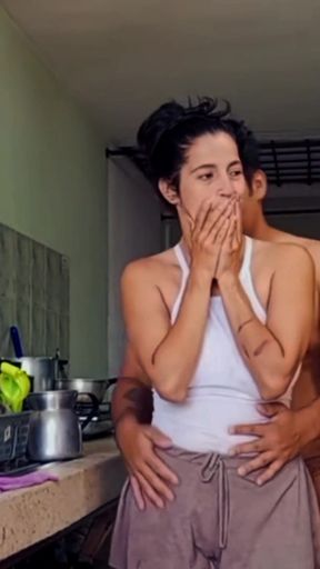 Bitch Gets Nailed in the Kitchen