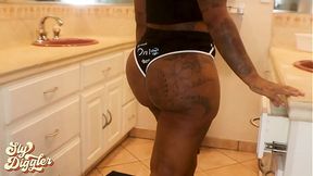 Ebony Princess rides big cock in from behind