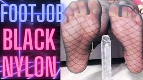 (92) FOOTJOB BLACK NYLON2