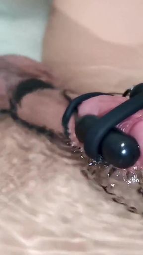 Huge cumshot in the bathroom without hands!   Clip 1