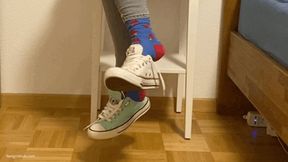 MISMATCHED CONVERSE SNEAKERS AND SMELLY SOCKS - MP4 HD