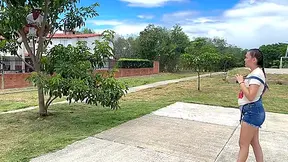 I See A Little Dwarf Riding In A Tree Watching Me Exercising And He Invites Me To His Apartment To Fuck Me Until He Comes Inside Me