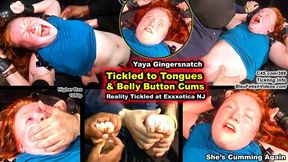 C4S #1 Clip! Reality Tickled till she speaks in tongues & Belly Button CUMS 6X - YaYa Gingersnatch SUFFERS for 30 min by 3 Ticklers & we find out that her belly button makes her cum. LIVE from our booth at Exxxotica NJ 1080P