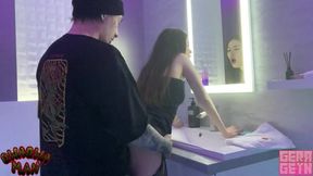 Intense Encounter with a Stunning Beauty in a Public Restroom - Gera Geyn & Qwaqwaman