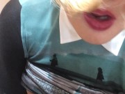 Orgasm Series 6 (trans, fetish, crossdress, transformation, female mask, mask, pantyhose, heels)