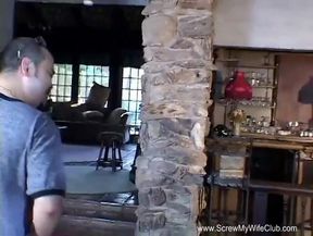 Blonde milf makes her husband jealous