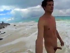 Str8 men jerk off in Cuba beach Playa