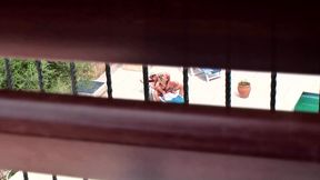 Blonde Poolside Double Penetration Ecstasy