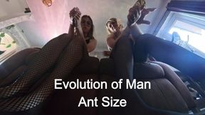 Double Giantess Nylon Terror - Evolution of Man Crushed Under Our Toes - 360VR