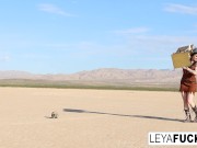 Leya the Viking takes a gold trophy up her ass