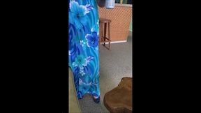 Date Night in Kauai as Deb Wears Sexy Hawaiian Dress with Blue Denim Kelly & Katie Glitter Pumps With Shoeplay in the Car & Fucking Hubby Afterwards 2 (June 2021) C4S