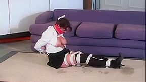 girl bound and gagged in socks