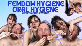 HD Ziva Fey - Femdom Fetish Oral Hygiene With Vincent LaCroix