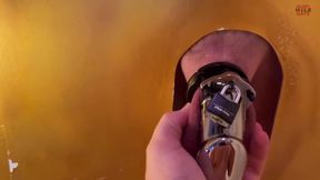 Cock in the Penis Cage I Am Allowed to Open at the Gloryhole