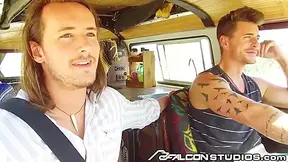 Greyson Lane, Josh Moore And Dan Saxon In Teen 18+ Picked Up & Fucked By 2 Friends On Roadtrip