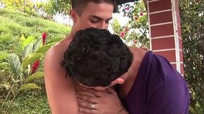 Raw bareback fucking and pissing outdoor latino twinks