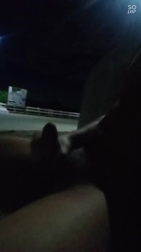 Late night road side cruising wank, finishing with a intense cumshot   Clip 1