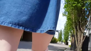 Lumi Wets her Diaper on Street