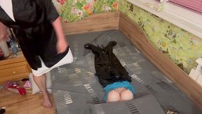 queen in hijab foot fetish, blowjob and hanjob to tranny