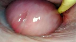 AMAZING INTERNAL POV  CAMERA INSIDE HER PUSSY WHILE I FILL HER WITH CUM