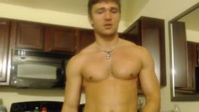 Hot Jock Strip Teases, Jerks Off and Showers