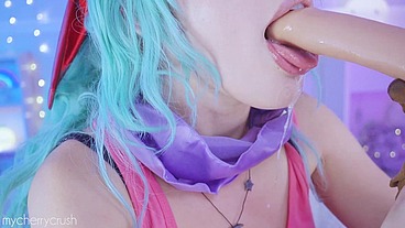 Cherrycrush - Horny Bulma from Dragon Ball Trains ANAL and Rides a big Cock 🔥